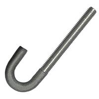 1/2"-13 x 3-1/2" J-Bolt, (2-1/2" Thread Length), 304 Stainless